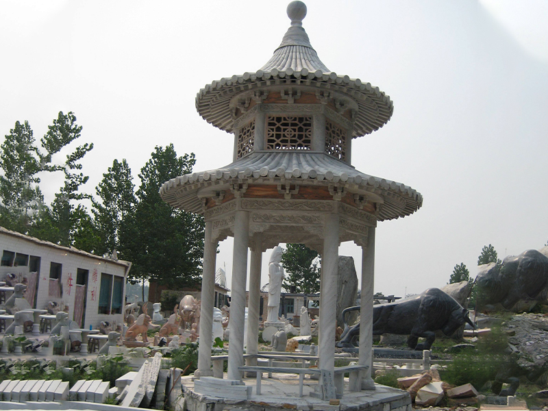 圆顶双层石凉亭
