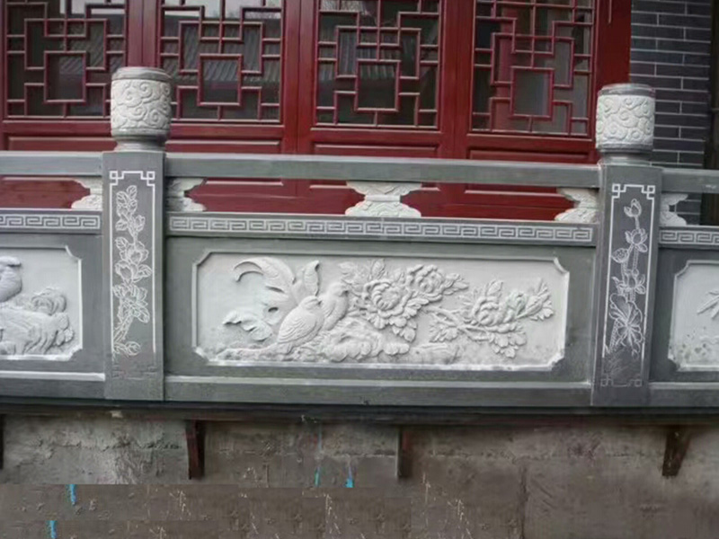二十四孝图石雕栏杆
