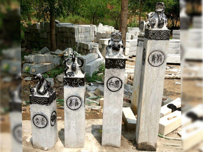 四大神兽拴马桩
