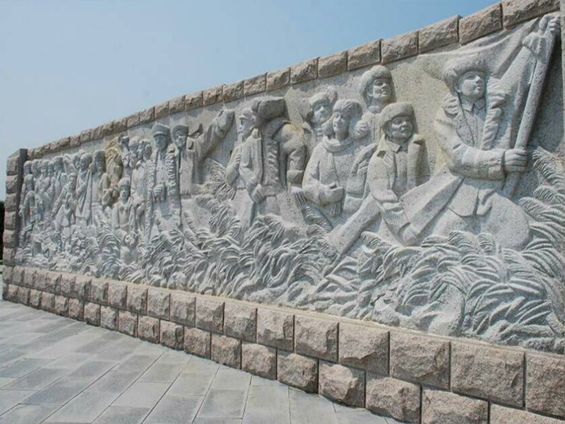 红色主题石壁画