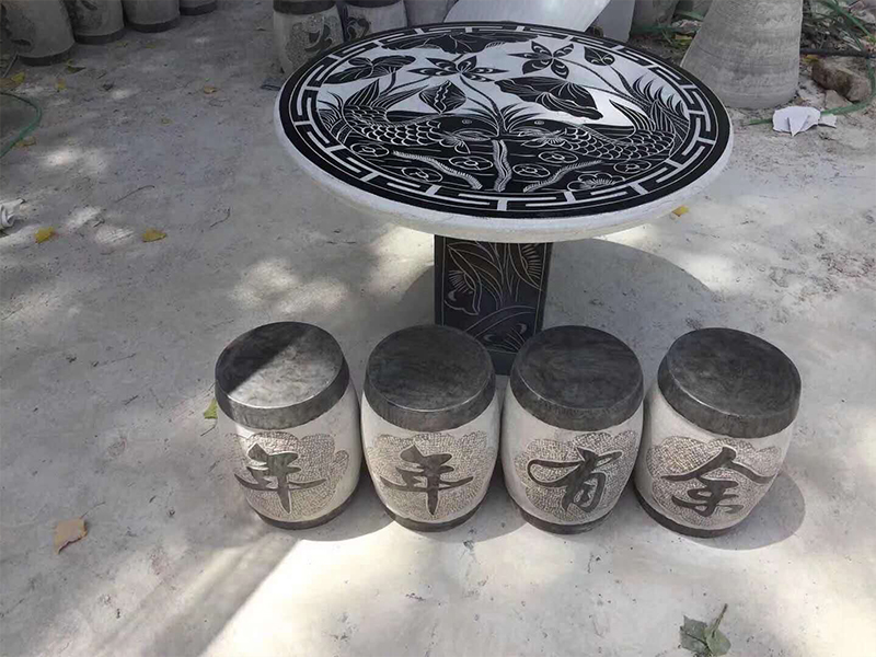 年年有余石桌椅
