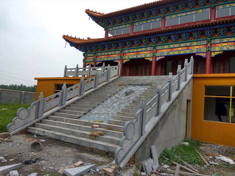 寺庙台阶青石护栏