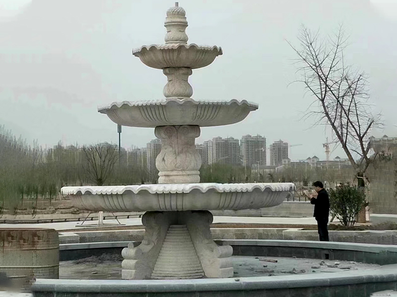 芝麻白石喷泉