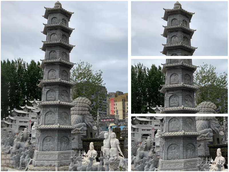 青石寺院佛塔