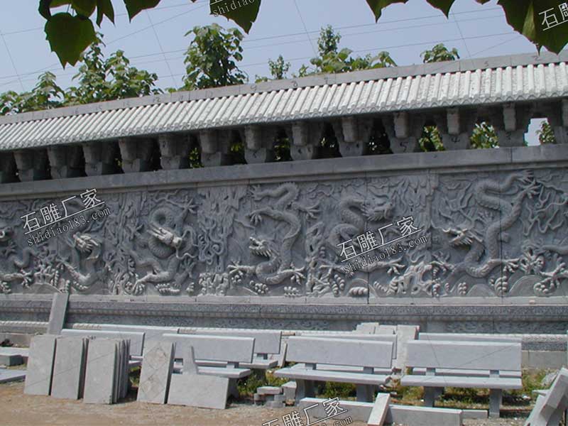 石雕九龙壁