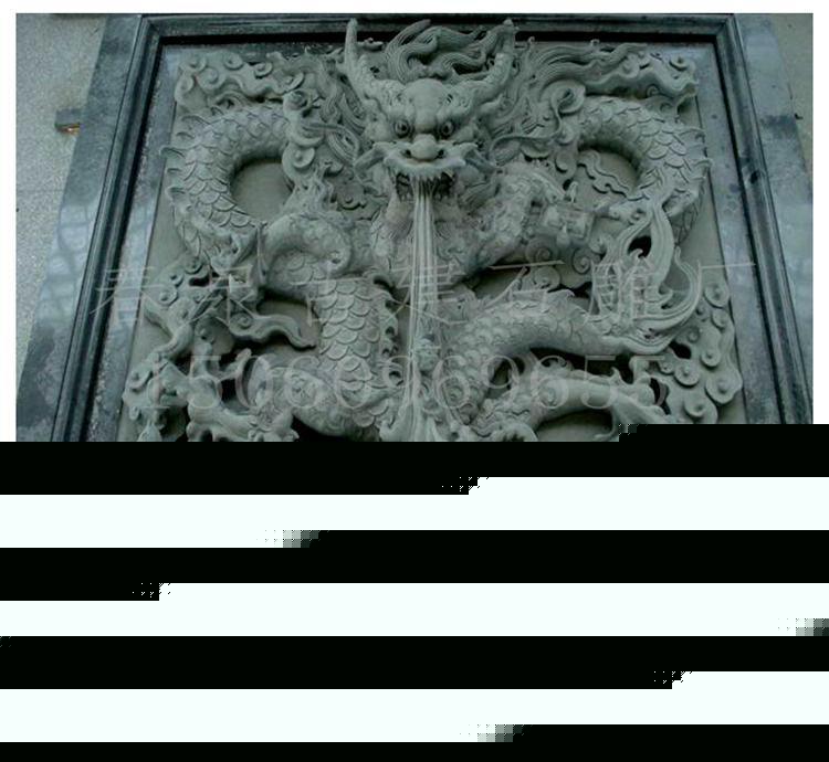 石雕，寺庙浮雕，镂空龙窗，精品青