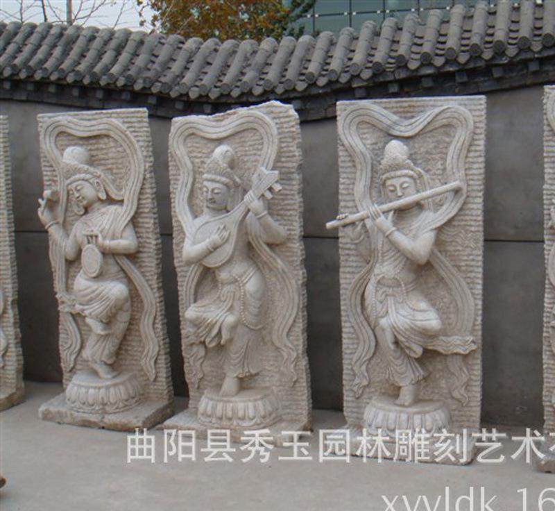 厂家生产 各种材料精美背景墙浮雕石雕照壁 曲阳石雕 可定做批