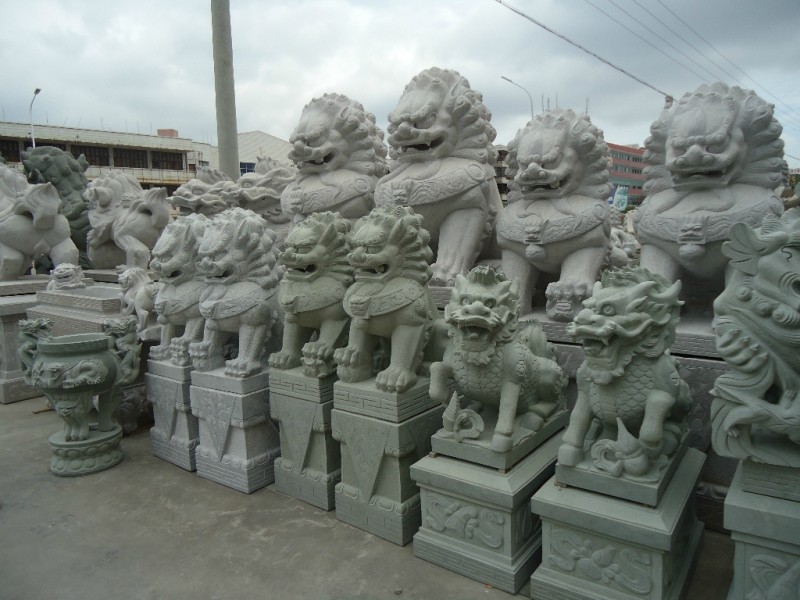 厂家生产动物雕刻 招财石头狮子 青