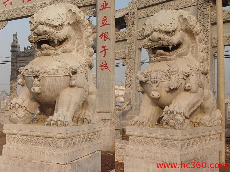 供应各种石狮子：北京狮、汇丰狮、