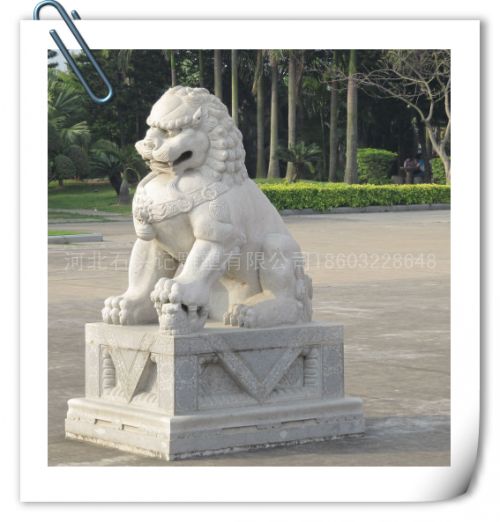 供应石头记雕塑大型石狮子雕像，汉