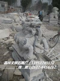 嘉祥文朔石雕厂石雕麒麟石刻麒麟石头麒麟雕刻厂家麒麟石雕青石石雕动物雕刻
