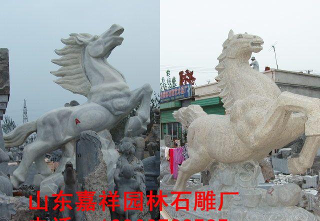 牛马羊石雕，龙鹤鹿雕塑、石雕麒麟、貔貅、石狮子、石雕动物