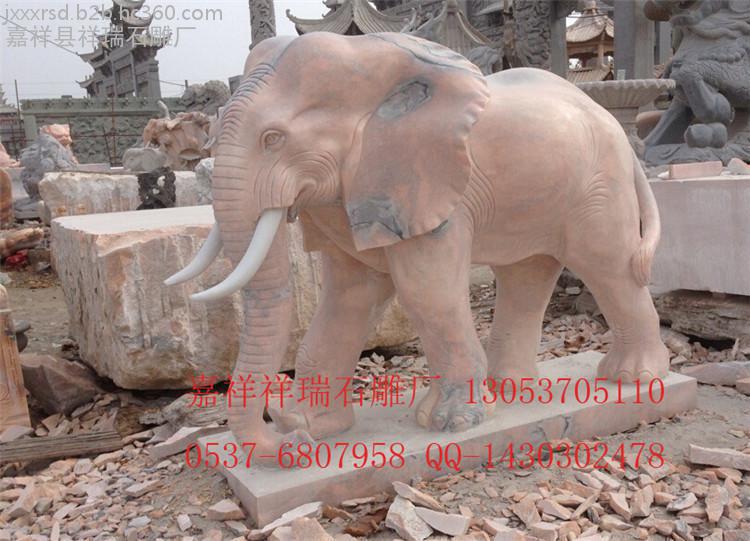 嘉祥祥瑞石雕厂供应汉白玉石雕大象 