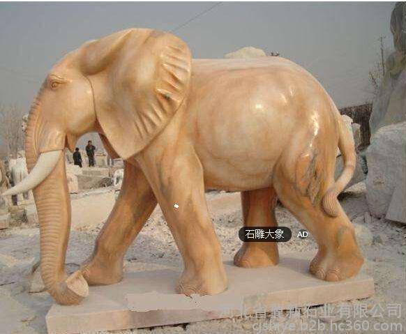 供应河北冀新石业 晚霞红石雕大象 汉白玉大象 0127石雕大象厂家 汉白玉大象现货销售