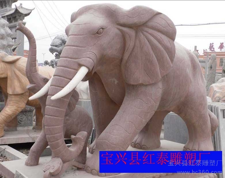 供应石雕大象、汉白玉大象