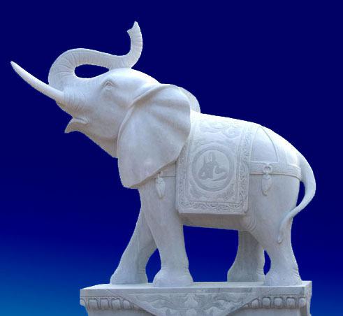 供应晚霞红石象 石雕大象 门口大象  仿古大象 招财大象吉祥象雕刻