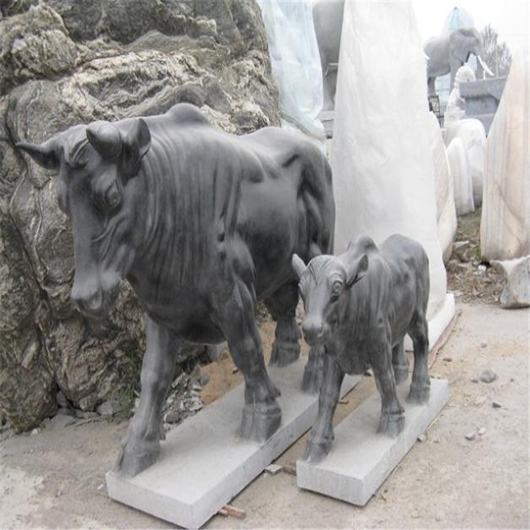 仿古动物石雕青石吸水兽石雕牛动物雕塑水牛奋斗牛十二生肖牛摆件