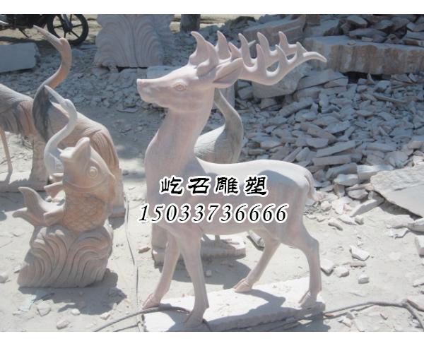 石雕鹿价格-石材雕刻厂家-曲阳屹召雕塑