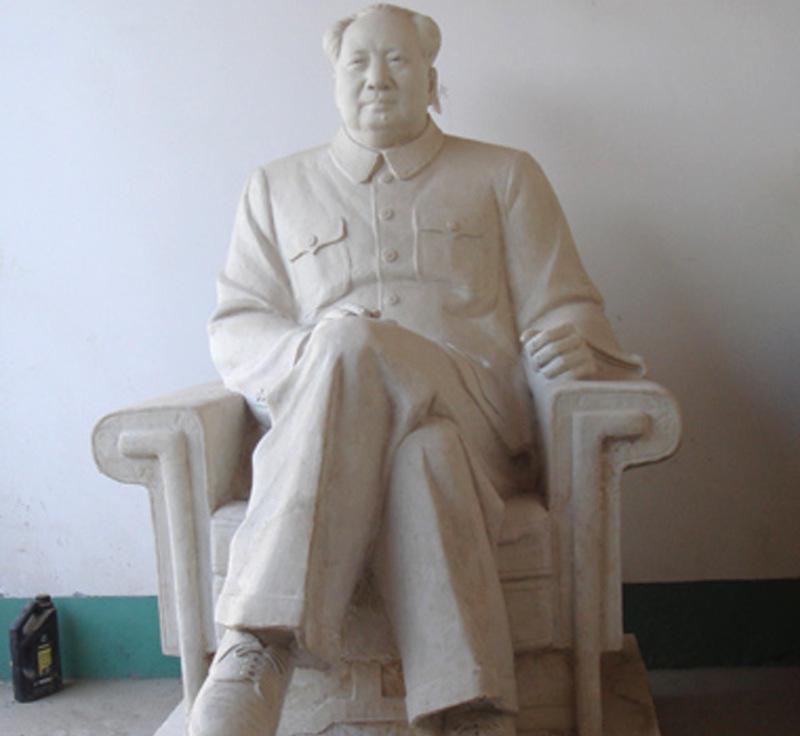 曲阳石雕人物中式传统人物摆件名人雕塑大理石毛泽东雕像