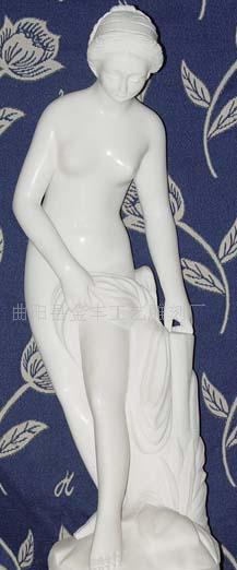 汉白玉浴女石雕，西方人物雕刻
