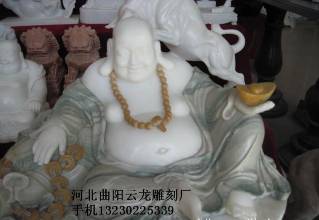 厂家汉白玉佛像 石雕弥勒佛 观音工艺品 雕刻佛像