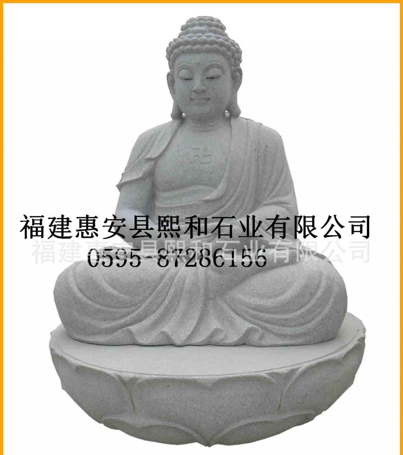 古玩石雕佛像雕刻 多种高度花岗岩雕刻如来佛祖坐像 可定做