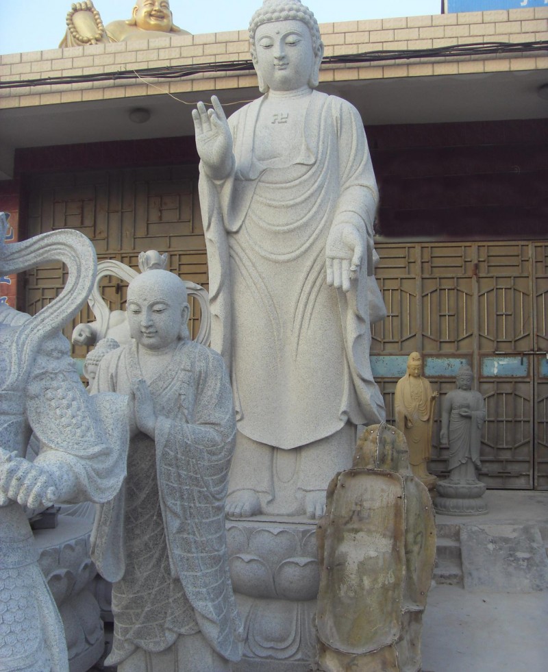 佛主释迦摩尼石雕像 如来石雕塑 专