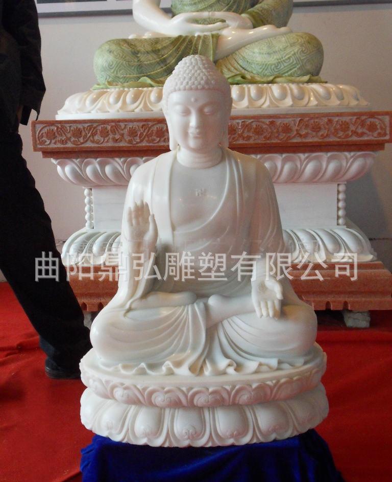 石雕佛像 汉白玉观