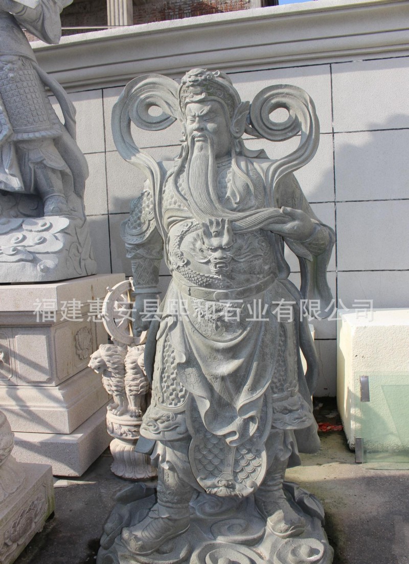 关公石雕 关公武财神塑像 镇宅驱魔 
