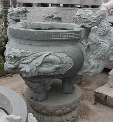 现货古建筑寺庙祖屋祭奠装饰摆件现成香炉石雕雕塑4081209