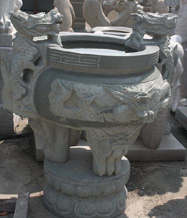 现货古建筑寺庙祖屋祭奠装饰摆件现成香炉石雕雕塑4080214