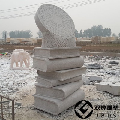 日晷石雕古代计时仪器校园汉白玉日